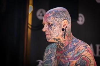 Fête pour les 25 ans du salon de tatouage Abraxas au Théatre du Renard le samedi 16 septembre 2023.