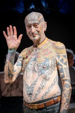 Fête pour les 25 ans du salon de tatouage Abraxas au Théatre du Renard le samedi 16 septembre 2023.