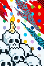 "Triple Trouble" exposition de Invader, Shepard Fairey et Damien Hirst à la Newport Street Gallery du 10 octobre 2025 au 29 mars 2026