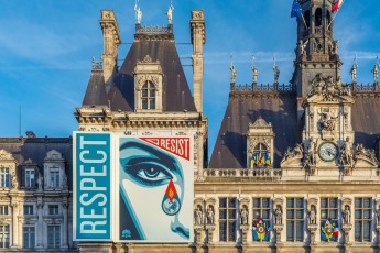 Shepard Fairey - Respect Hearth - Hôtel de ville - 04è Paris - Février 2026