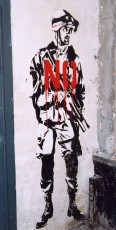 Blek le rat - affiche rue du Fbg St Antoine 12è - Avant 2003