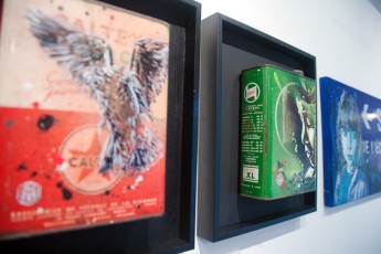 Exposition de C215 à la Galerie Itinérrance (Paris 13è) à l'occasion de la sortie du livre Community Service (Critères éditions).