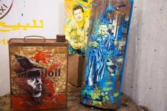 Exposition de C215 à la Galerie Itinérrance (Paris 13è) à l'occasion de la sortie du livre Community Service (Critères éditions).