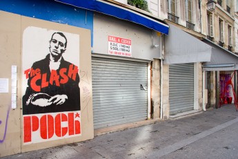 Poch - affiche The Clash rue Aubry le Boucher 04è - Mars 2006