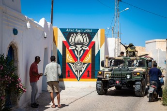 Shepard Fairey - Lotus - Djerbahood - Erriadh - Djerba, Tunisie