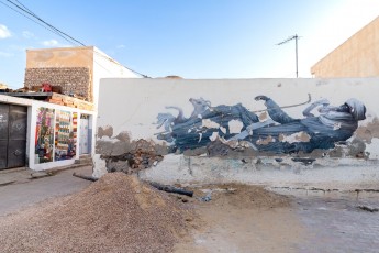 Rouge Hartley - Djerbahood - Erriadh - Djerba, Tunisie
