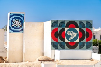 Shepard Fairey - Dove - Djerbahood - Erriadh - Djerba, Tunisie