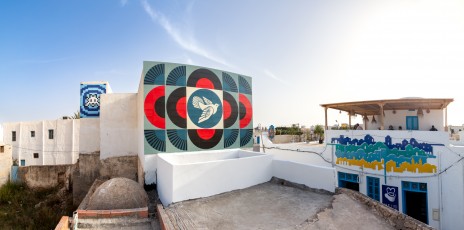 Shepard Fairey - Dove - Djerbahood - Erriadh - Djerba, Tunisie