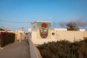 Shepard Fairey - Eyes open - Djerbahood - Erriadh - Djerba, Tunisie