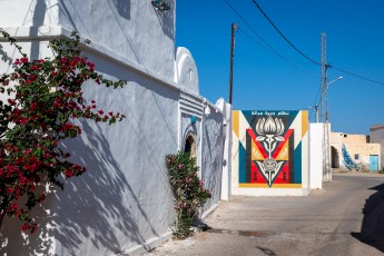 Shepard Fairey - Lotus - Djerbahood - Erriadh - Djerba, Tunisie