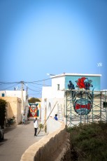 Shepard Fairey - Eyes open - Work in progress - Djerbahood - Erriadh - Djerba, Tunisie