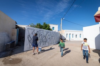Momies - Work in progress - Djerbahood - Erriadh - Djerba, Tunisie