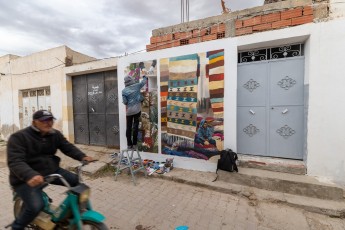 Rouge Hartley - Work in progress - Djerbahood - Erriadh - Djerba, Tunisie