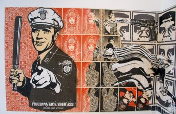 Obey Giant versus WK Interact "The East/West Propaganda Project" à la galerie du jour Agnès B.Du 16 mai au 30 juin 2007