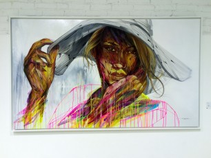 Expo de Hopare pour la galerie 42b à l'Espace Léon, rue Léon Frot 11è - Mai 2015