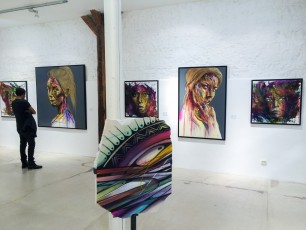 Expo de Hopare pour la galerie 42b à l'Espace Léon, rue Léon Frot 11è - Mai 2015