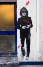 Jef Aérosol - Fresque sur les murs de l'Européen - Rue Biot 17èSyd Barrett - Juillet 2007