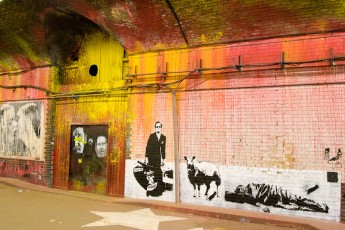 C215, Blek le Rat et MBW - Leake Street pour le London Cans Festival - Juin 2008