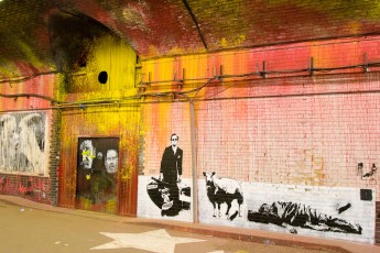 C215, Blek le Rat et MBW - Leake Street pour le London Cans Festival - Juin 2008