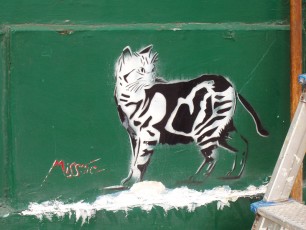MissTic - Le chat en attente - rue de l'Epée de Bois 05è - Juin 2001