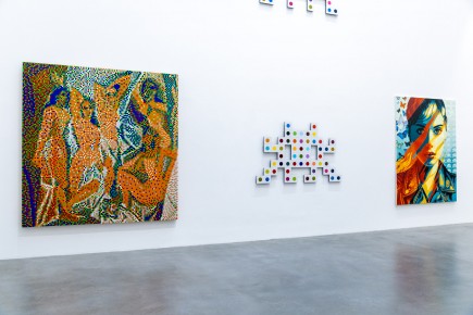 "Triple Trouble" exposition de Invader, Shepard Fairey et Damien Hirst à la Newport Street Gallery du 10 octobre 2025 au 29 mars 2026