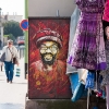Pochoirs et affiches de C215 sur les murs de Vitry (Paris)