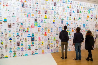 Seth et beaucoup d'enfants du monde. "Wall drawings - Icônes urbaines" exposition au musée d'Art Contemporain de Lyon du 30 septembre 2016 au 15 janvier 2017