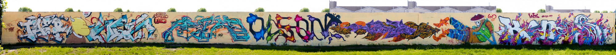 OnOff sur les bords du canal de l'Ourcq (Noisy-le-Sec - 93) - Taer, Astro, Olson, Limo et Kanos - Mai 2012