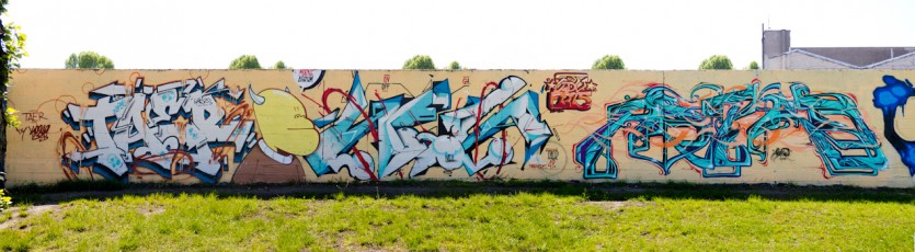 OnOff sur les bords du canal de l'Ourcq (Noisy-le-Sec - 93) - Taer, Astro, Olson, Limo et Kanos - Mai 2012