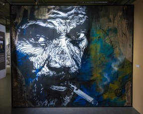 C215 - Au delà du street art. Exposition collective au Musée de la Poste du 28 novembre 2012 au 30 mars 2013. Sont représentés : C215, Banksy, Shepard Fairey, Invader, Dran, Ludo, L'Atlas, Rero, MissTic, Swoon et Vhils, mais aussi Jef Aérosol, Ernest Pignon-Ernest et Gérard Zlotykamien.