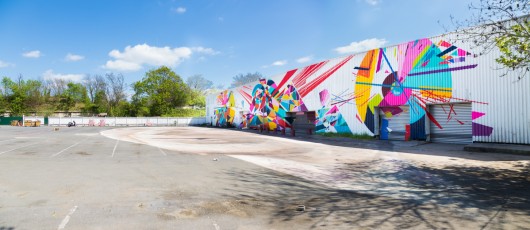 Kenor - crédit photo © Lionel Belluteau-www.unoeilquitraine.fr - contact yoyo.bel@free.fr InSitu Art Festival, le nouvel évènement street art à Aubervilliers.