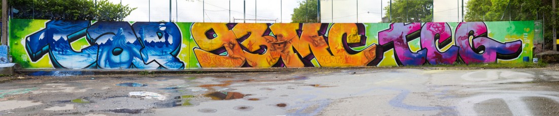 93MC - crédit photo © Lionel Belluteau-www.unoeilquitraine.fr - contact yoyo.bel@free.fr InSitu Art Festival, le nouvel évènement street art à Aubervilliers.