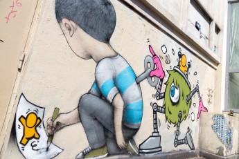 Jace et Seth - Les Lézarts de la Bièvre - Rue de la Clef 05è - Juillet 2014