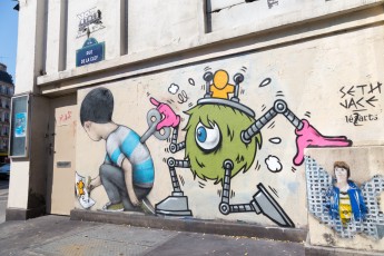 Jace et Seth - Les Lézarts de la Bièvre - Rue de la Clef 05è - Juillet 2014