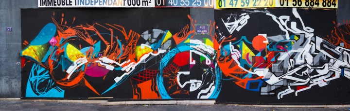 Frenchkiss - Lek, LEGZ, Arnaud Liard, Ogre, Hoctez, Swiz et Alëxone - Rue du Mail 02è - Juillet 2014