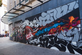 Frenchkiss - Lek, LEGZ, Arnaud Liard, Ogre, Hoctez, Swiz et Alëxone - Rue du Mail 02è - Juillet 2014