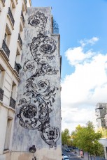 Yz pour la Nuit Blanche du samedi 4 octobre 2014. Sur l'Itinéraire de Grande Randonée Artistique - Rue du Chevaleret - Paris 13è.