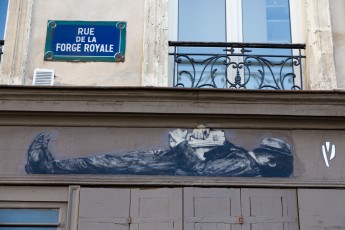 Façade du Cabinet d'amateur - Levalet - Rue de la Forge Royale 11è - Juillet 2014
