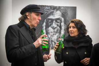 Jef Aérosol et Lee Jeffries à l'exposition "Synergy" - Galerie Mathgoth, mars 2015