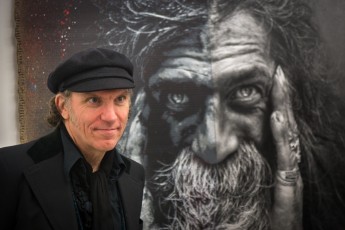 Jef Aérosol et Lee Jeffries à l'exposition "Synergy" - Galerie Mathgoth, mars 2015