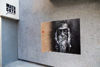 Jef Aérosol et Lee Jeffries à l'exposition "Synergy" - Galerie Mathgoth, mars 2015