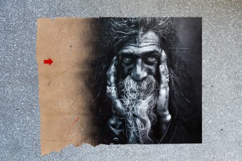 Jef Aérosol et Lee Jeffries à l'exposition "Synergy" - Galerie Mathgoth, mars 2015