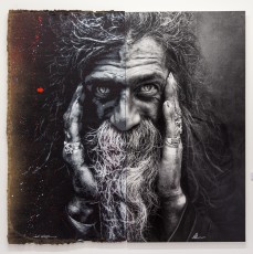 Jef Aérosol et Lee Jeffries à l'exposition "Synergy" - Galerie Mathgoth, mars 2015