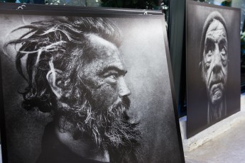 Jef Aérosol et Lee Jeffries à l'exposition "Synergy" - Galerie Mathgoth, mars 2015