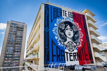 Liberté - Egalité - Fraternité /// Shepard Fairey - Boulevard Vincent Auriol - Juin 2016