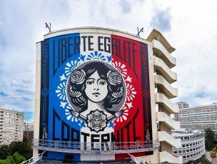 Liberté - Egalité - Fraternité /// Shepard Fairey - Boulevard Vincent Auriol - Juin 2016