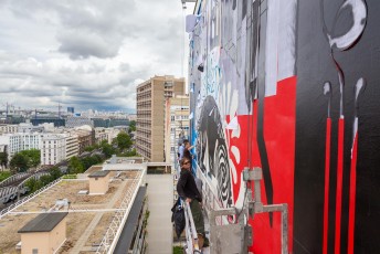 Liberté - Egalité - Fraternité /// Work in progress / Shepard Fairey - Boulevard Vincent Auriol - Juin 2016