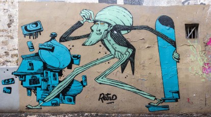 Rétro graffitism - Ortopark - Avenue Jean Aicard 11è - Septembre 2016
