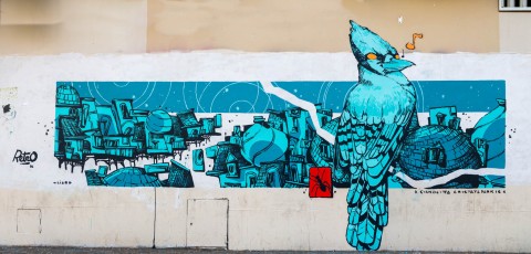 Rétro Graffitism et Arnaud Liard - Ortopark - Avenue Simon Bolivar 19è - Septembre 2016