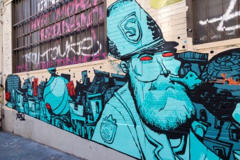 Rétro Graffitism, Hobz et Arnaud Liard - Ortopark - Rue Crespin du Gast 11è - Septembre 2016